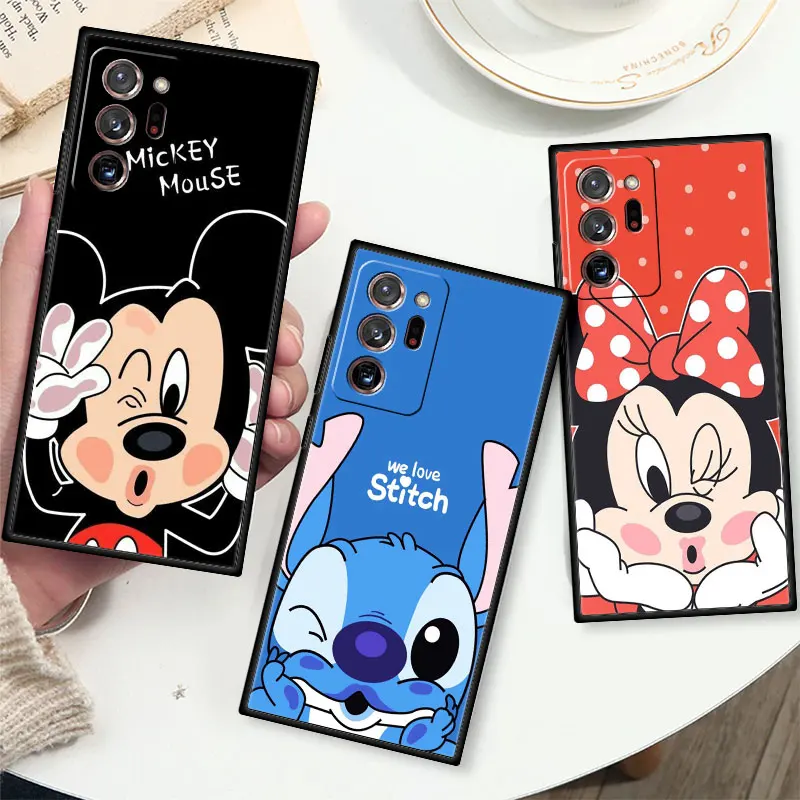 Custodia Morbida In Tpu Mickey Minnie Stitch Per Samsung Galaxy S21 A52 A12 14 Note 20 23 24 Ultra 10 Plus S22 S20 A22 S20 Fe S21 Cover