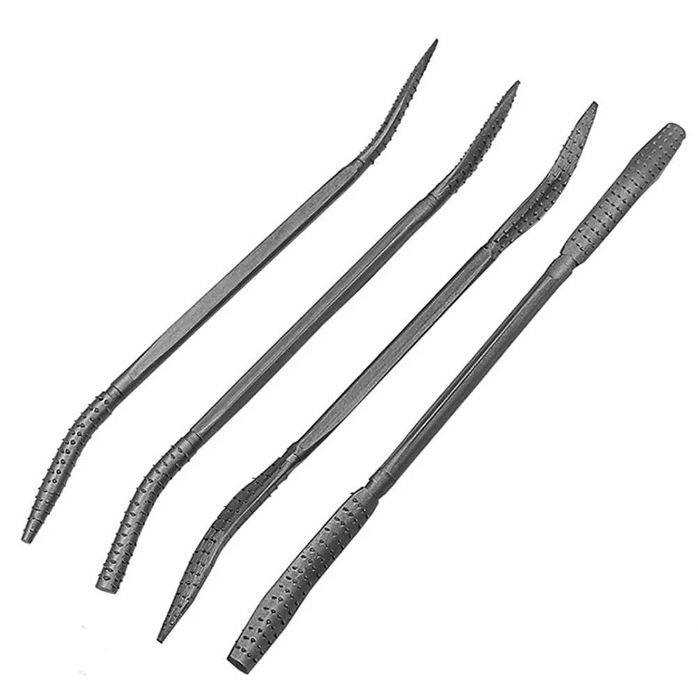 

8pcs Coarse Riffler Files 190mm Carbon Steel Curved Double Ended Hand Tools Wood Rasp File Set Workshop Equipment