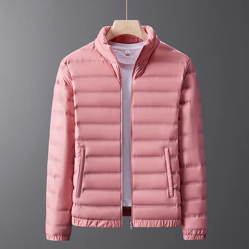 90% White Duck Down Jacket Winter Standing Neck Light and Thin Down Jacket Unisex Style