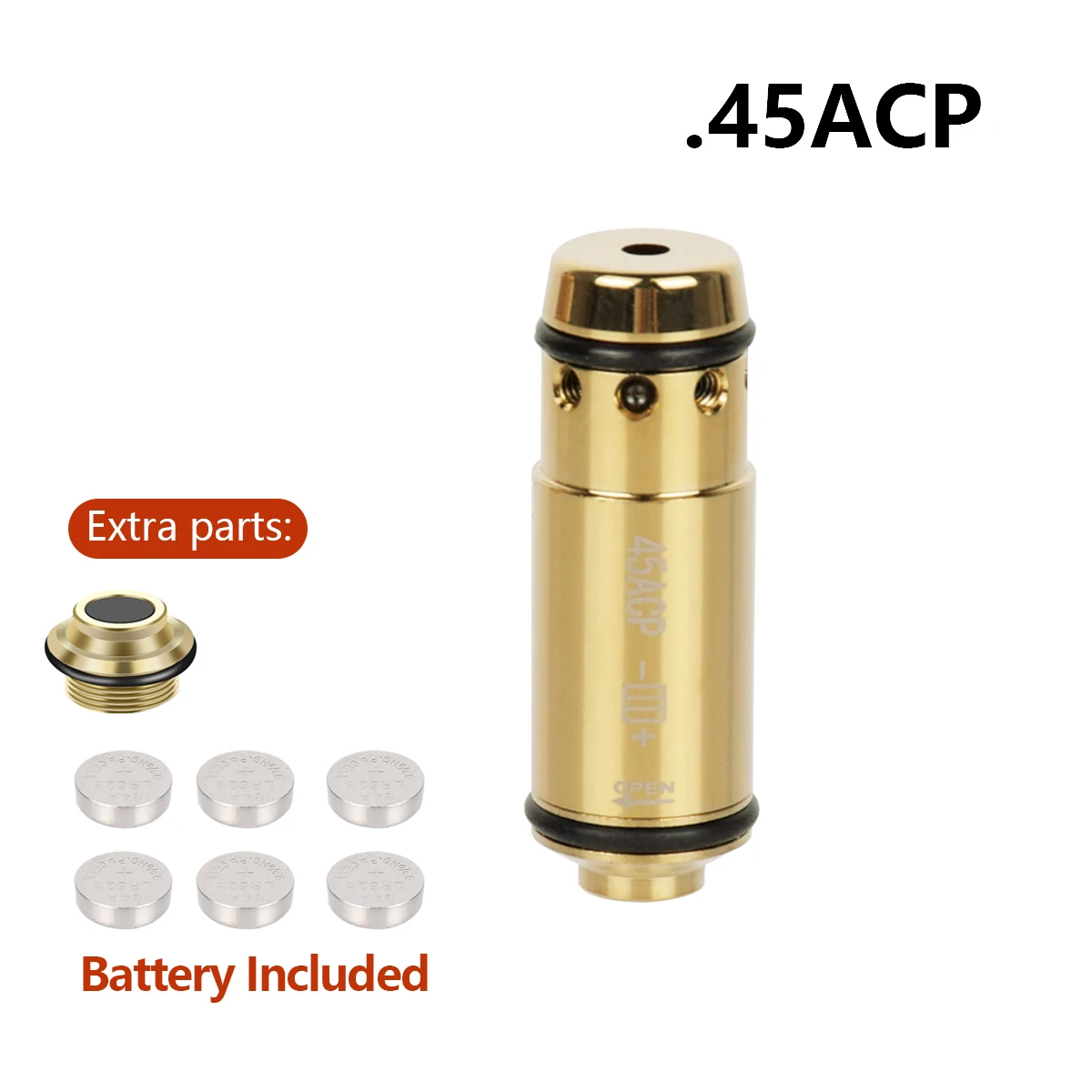 Laser Training Bullet 9mm 380ACP .40 S&W 223Rem Dry Fire Snap Caps Ammo Trainer Cartridge Tactical Pistol Red Dot Bore Sight