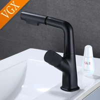 VGX มัลติฟังก์ชั่ก๊อกห้องน้ำดึง Pengaduk Baskom ก๊อกน้ำอ่างล้างจาน Gourmet อ่างล้างหน้าก๊อกน้ำแตะ360 ° Tapware Crane ทองเหลือง 5