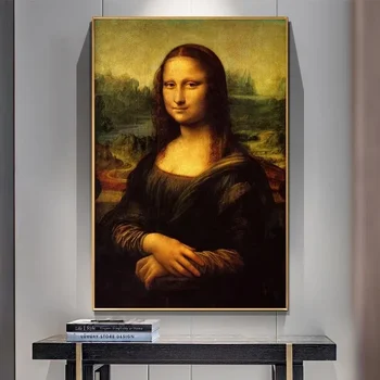 The Mona Lisa Famous Art Canvas Paintings By Leonardo Da Vinci Wall Art Posters And Prints Classical Art Picture For Living R 1
