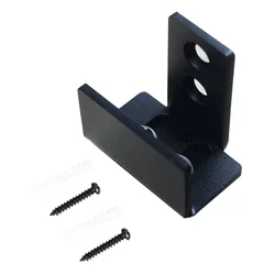 Black Ground Guide Rail Floor Guides Swing Stopper Adjustable Barn Door Carbon Steel Sliding