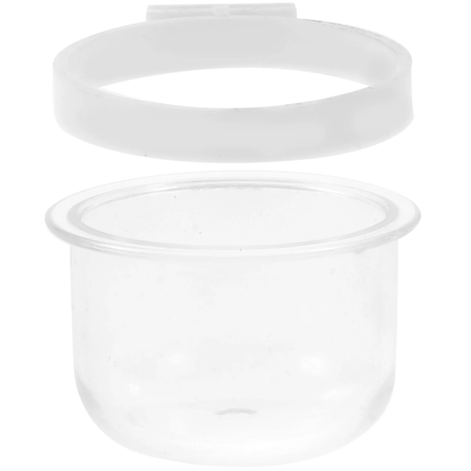 Bird Water Feeder Removable Clear Bowl Plastic Food Cup for Easy Hanging Parrot Hummingbird Cage