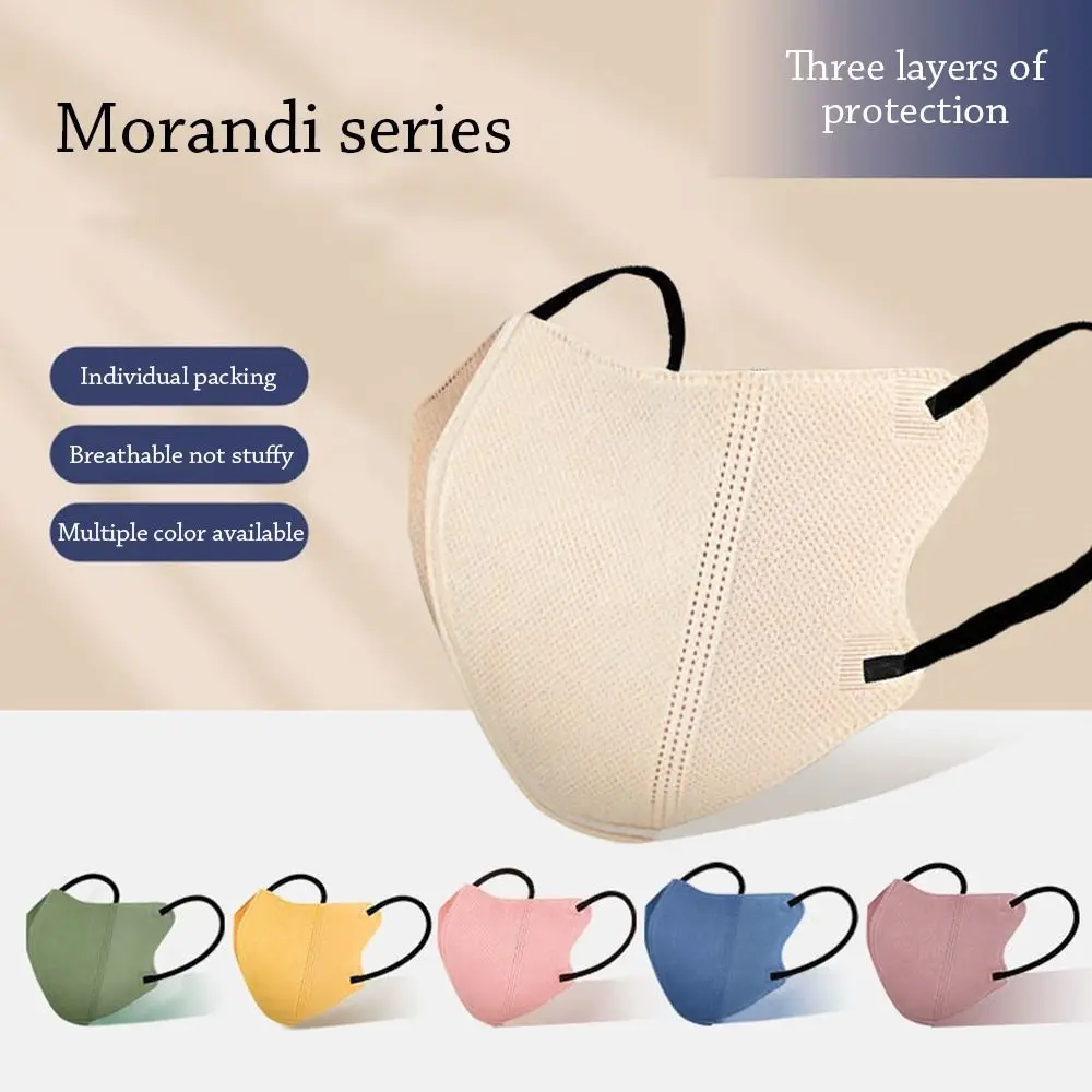 Face Mask Disposable Face Mask Cotton Face Mask 10Pcs Fish Mask Summer Slim Edition Adult Morandi 3 Layer Approved Face Masks Respirator Masque