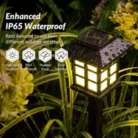 2 Pack Solar Pathway Light Outdoor Solar Lamp Waterproof Landscape Lighting for Garden Yard Patio Walkway Driveway Camping Decor 2