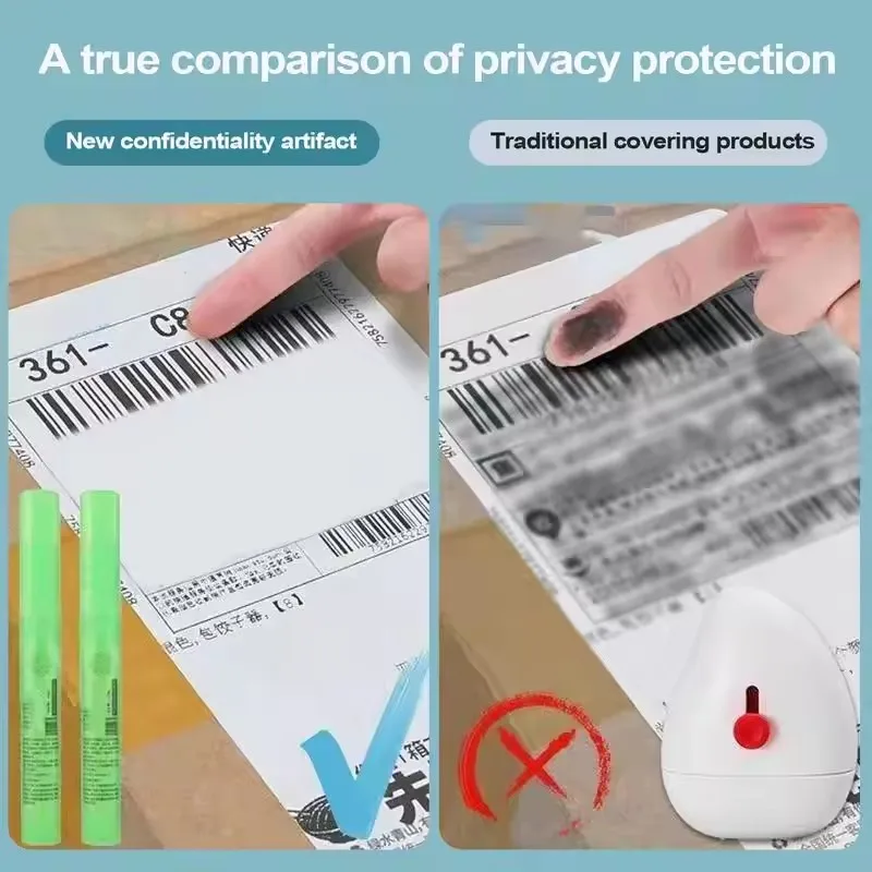 데이터 삭제 프라이버시 스프레이 펜 고효율 열전사 용지 수정기 프라이버시 쉴드 수정액 컴팩트 익스프레스 도구