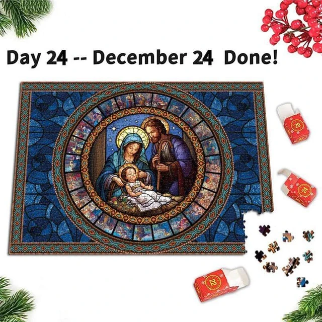 Nativity Scene Jigsaw Puzzle Jesus 24 Days Christmas Countdown Advent  Calendar Jigsaw Puzzle Kids Toy for Xmas New Year 2024 - AliExpress