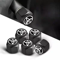 5pcs Car Tire Stem Valve Caps Dustproof Caps Cover Accessories For Toyota Hilux Aygo Yaris Ractis Corolla Camry CHR Auris Tacoma 4