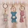Diamond Heart Violent Bear Keychain Pendant Bag Pendant Sparkling Diamond Cartoon Doll Birthday Gift Keychain 2