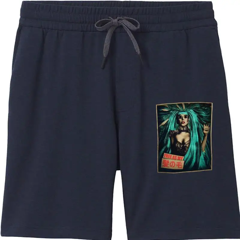 Lady Gaga Free as My Hair Black 남성용 반바지, 2013 투어 취소, 새로운 스트리트 웨어, 패션 