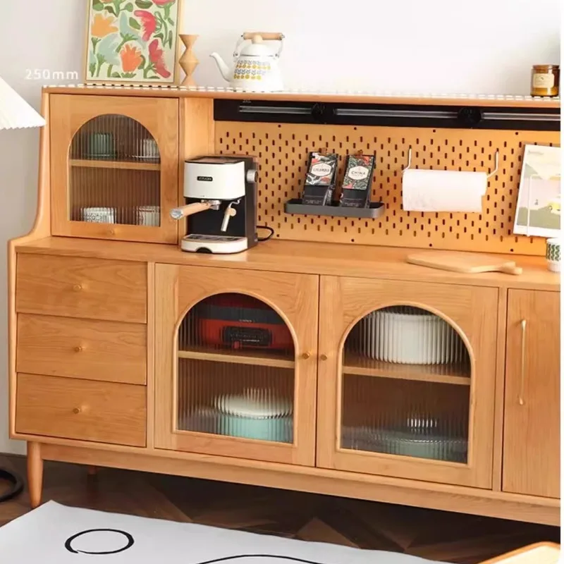 Modern Solid Wood Sideboards Multifunction Space Saving et Kitchen Cabinets Drawers Dining Room Furniture De Comedor FYSB