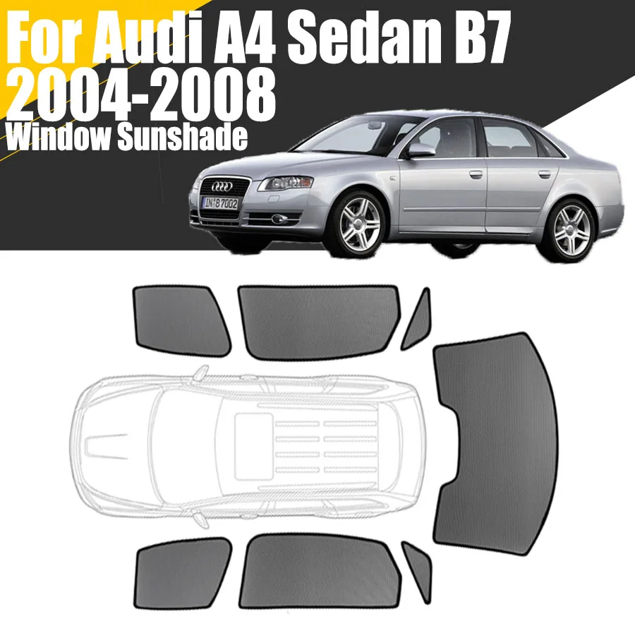 

Магнитный автомобильный солнцезащитный козырек на заказ для Audi A4 Sedan B7 2004-2008, сетчатая занавеска, занавеска на лобовое стекло