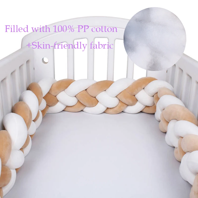 Widen Braided Crib Bumper Boy Girl Bumpers For Baby Bed Organizer Cot Protector Newborn Bed Accessories Room Decor Gift crib bumper