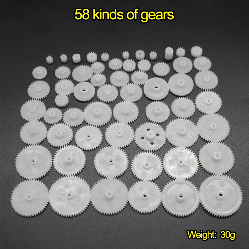 Motor Gear Transmission Gear Electric Bike Gear Cassette Deck Tape Gear Electric Chain Saw Gear Stainless Steel Drive Rack Toothed V Belt Various Gear Packages Plastic Gear Kit Bag Motor Assembly 0.5 Modulus Pulley Belt Shaft Worm Crown Rack DIY Toy