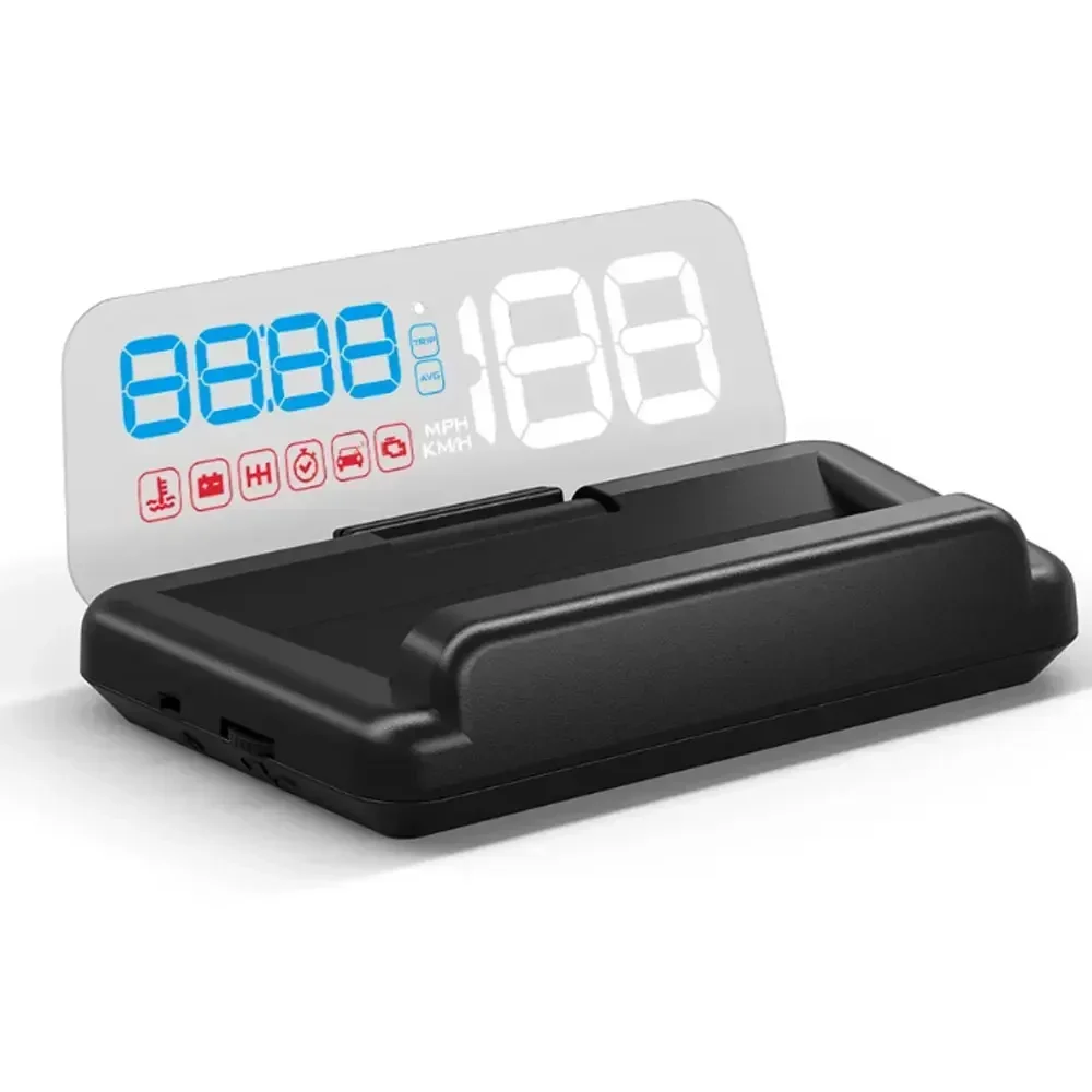 C500 OBD2 Head Up Display Windshield Car Speedometer Projector Accessories T900 GPS HUD for All Car Speed KM/H MPH Customized speed limit emulator display