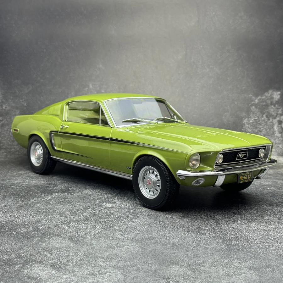 フォードmustang-マスタング合金カーモデル,ファストバック,グリーン
