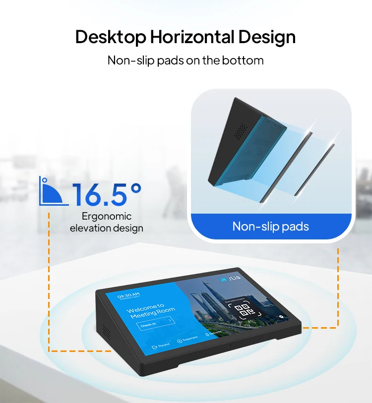 10.1 Inch Desktop Android Tablet Touch Screen POS Advertising Display Customer F