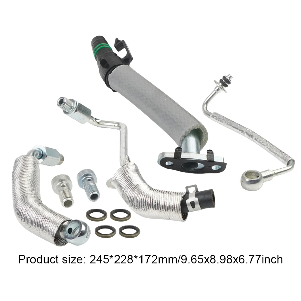 55568031 Turbo Oil Return Drain Line and Oil Feed Pipe Kit 55592600 25198546 55567067 55587854 for Chevy Sonic for Buick Encore