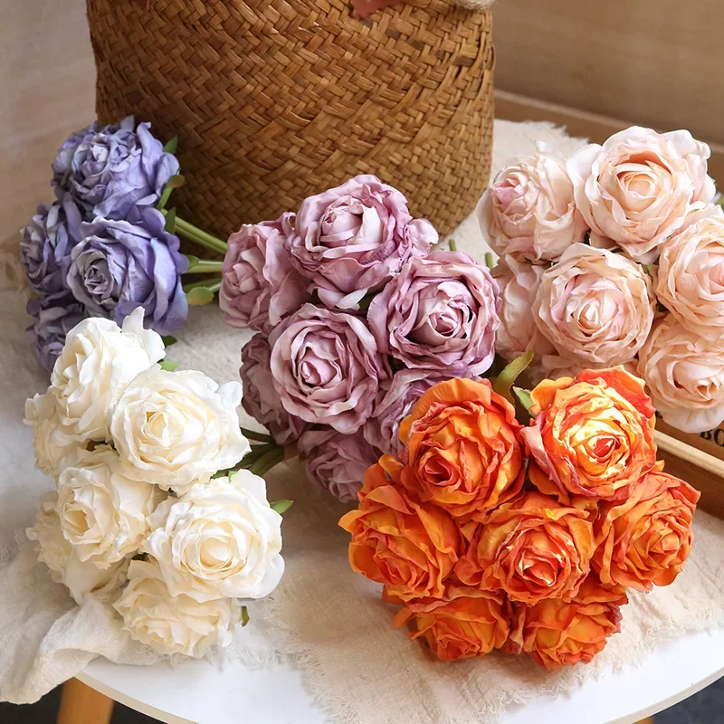 MECCANIXITY 144 Rose Artificiali Rosse Mini In PE - Diametro 2-2,5 Cm, Fiori Finti Per Matrimoni, Fai Da Te, Decorazioni Festose E Centrotavola
