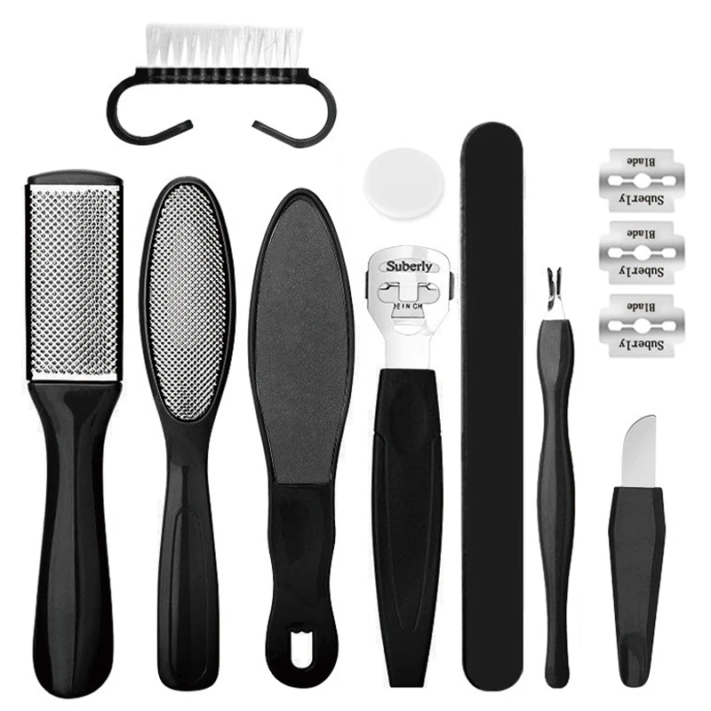 Premium 27-Piece Foot Care and Pedicure Kit - Stainless Steel Exfoliating and Callus Remover Set