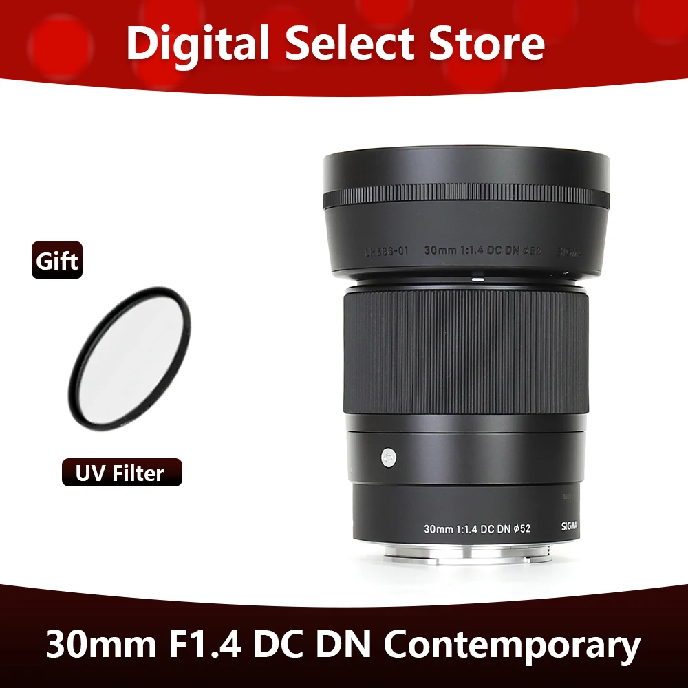 Sigma 30Mm F1.4 Obiettivo Dc Dn Contemporaneo 30Mm 1.4 Obiettivo Per Sony E Mount O Canon Ef-M Mount O Fujifilm X Mount