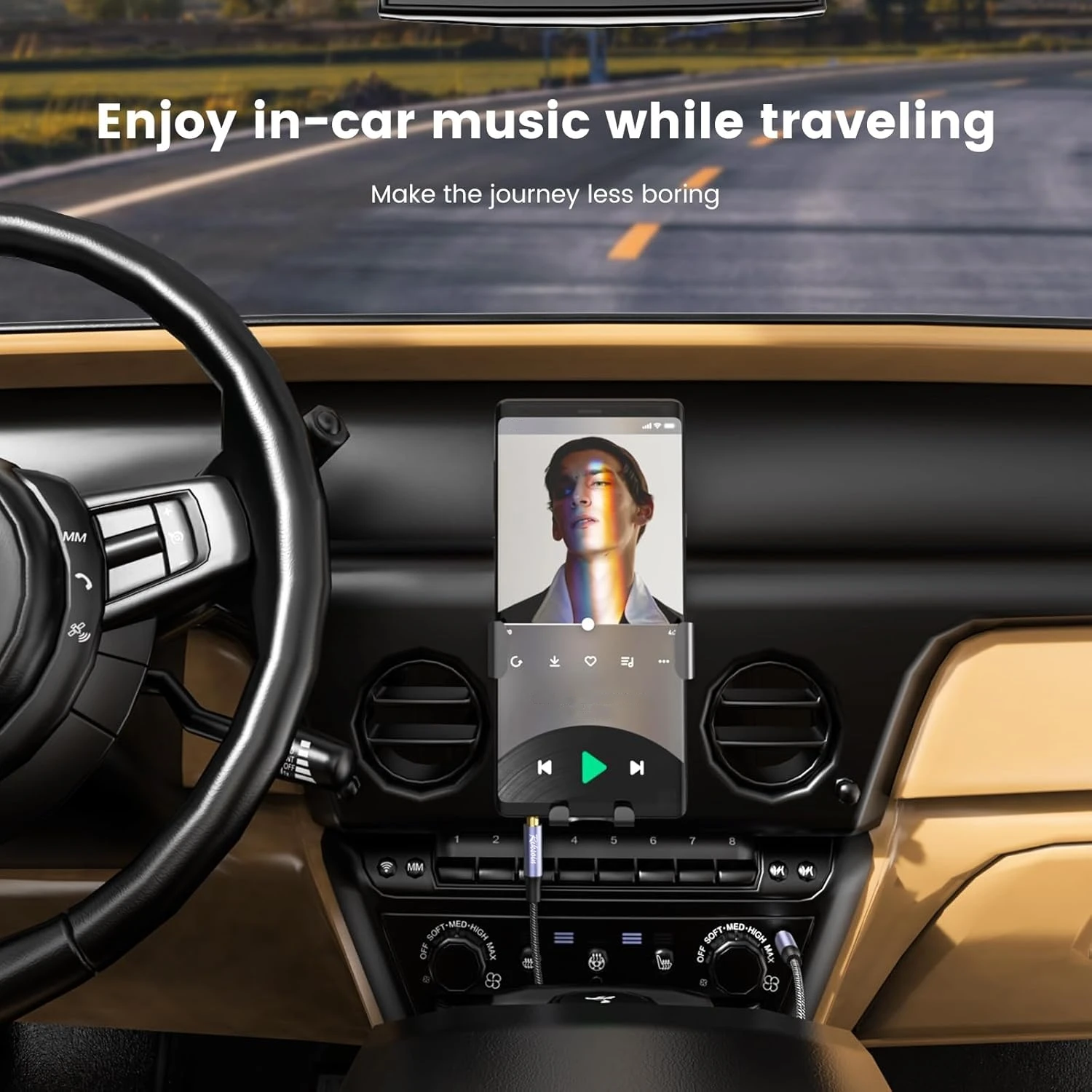 High-Quality 3.5mm Audio Cable with Noise-Cancelling Feature and Built-In Microphone