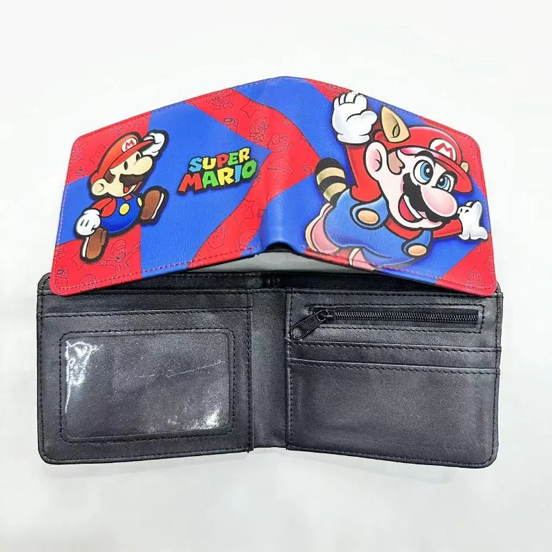 Portafoglio periferico classico Super Mario Portafoglio porta carte pieghevole in pelle PU impermeabile con stampa a colori corta - immagine 4
