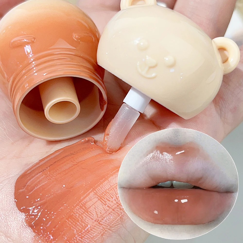 Specchio luminoso Gelatina d'acqua Lucidalabbra Specchio lucido Rossetto liquido idratante Tazza antiaderente impermeabile A prova di rossetto_voghion.com