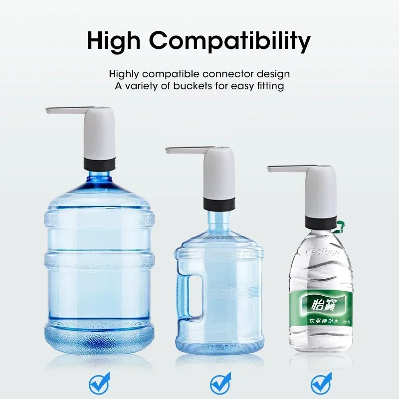 Water Dispenser Bottle Pump, Electric Water Pump Automatic Switch Water Dispenser Portable USB Charging DrinkingWaterDispenser 4