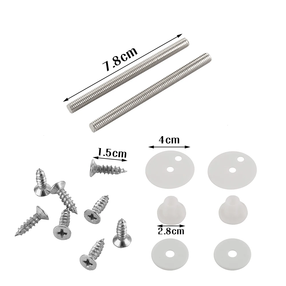 Zinc Alloy Toilet Seat Hinge Flush Toilet Cover Mounting Connector Lid Hinge Mounting Fittings Replacement Parts