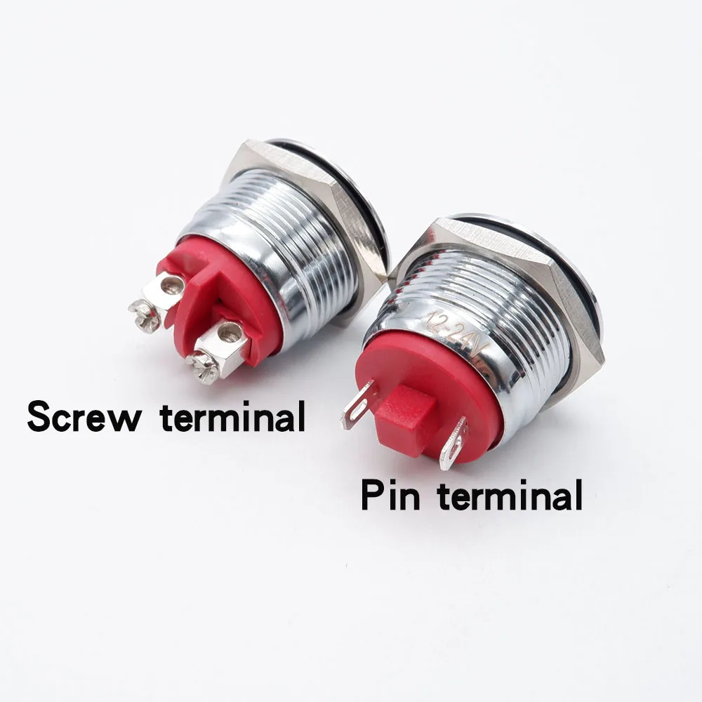 Description Picture 3 of item16mm Metal Indicator Light Round LED Flat Head Signal Pilot Lamp Red Green Screw/pin Terminal 5V 12V 220V Car Interior Lights