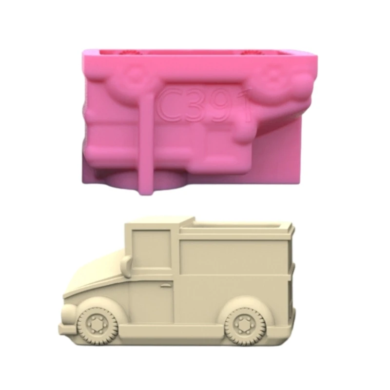 

3D автомобильная гипсовая силиконовая форма Diy суккуленты бетонный цветочный горшок ваза штукатурка цементная форма глиняная