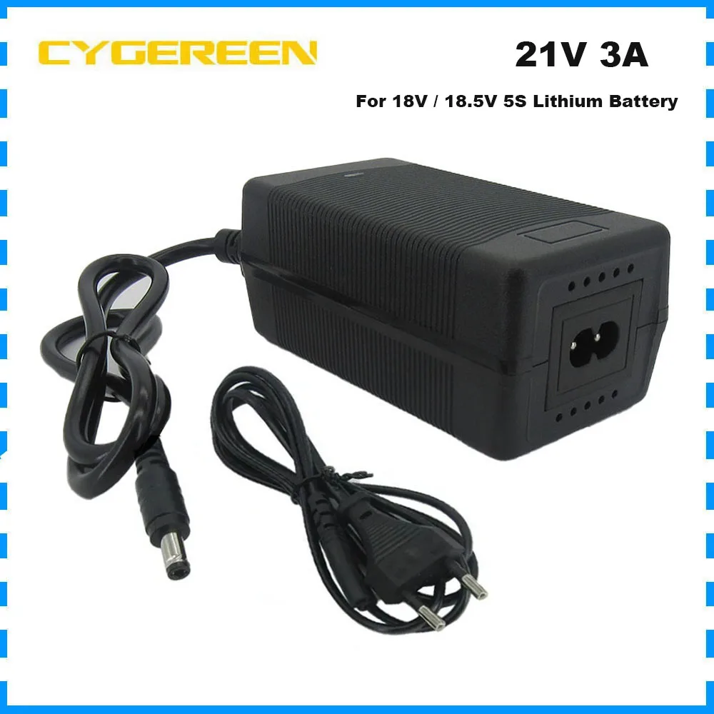 

21V 3A Electric Tools Li ion Charger For 5S 18V 18.5V Electric drill Lithium Battery Smart Charger DC with Fan