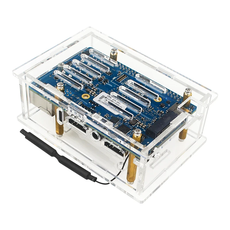 Orange Pi 5 Pro Acrylic Case Transparent Shell Protective Box Optional Cooling F