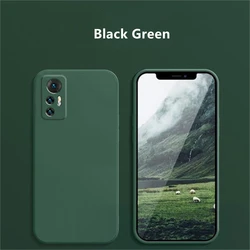 Soft Liquid Silicone Case Cover - Premium Protection for Xiaomi11Lite5GNE (Black Green)