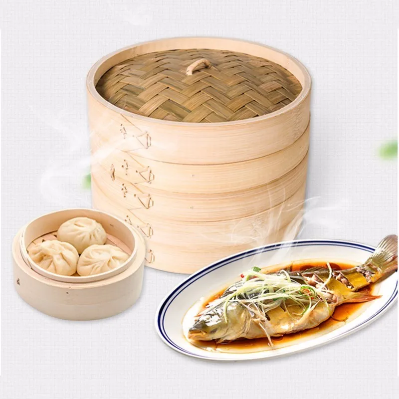 Bamboo Steamer Basket Set 13.5-30cm steamer basket
