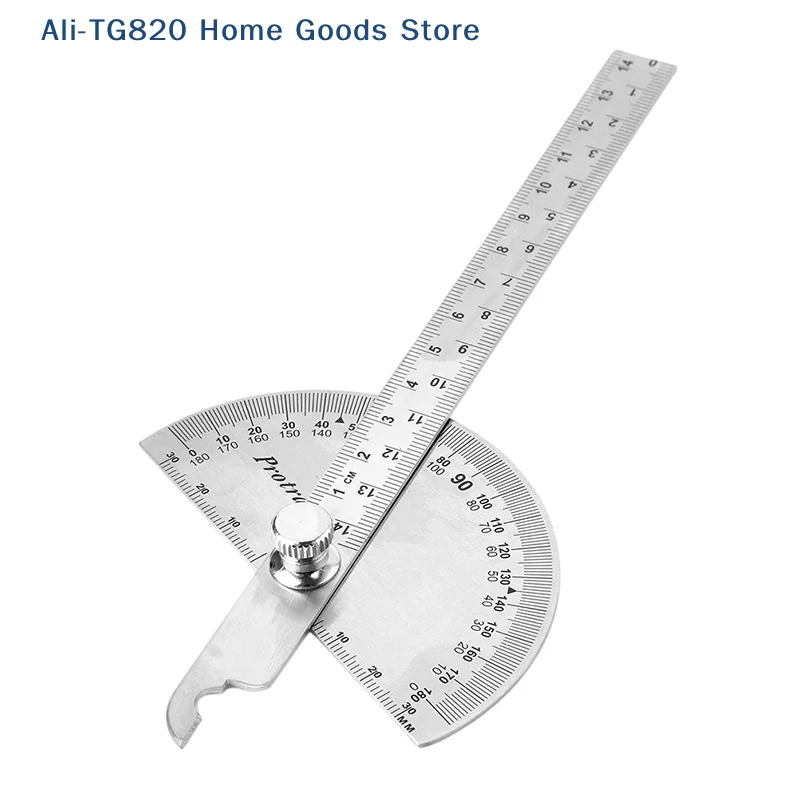 [TG820]15cm 180도 조절 가능한 각도기 다기능 스테인레스 스틸 각도자