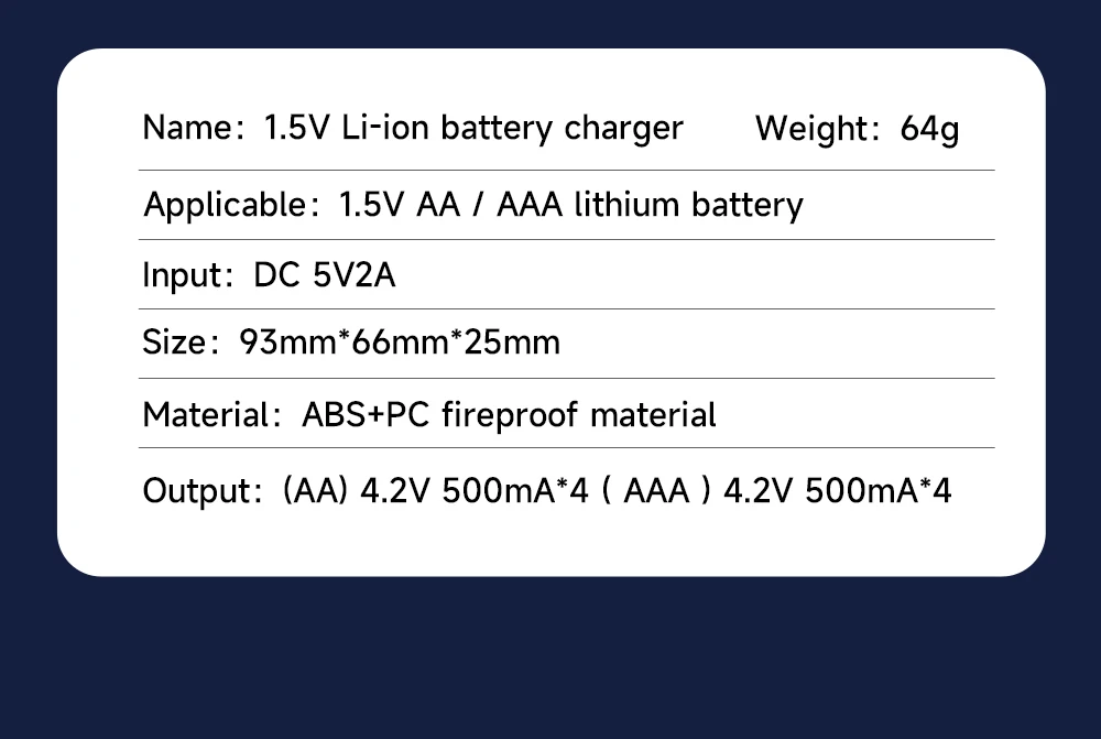 das baterias 1200mwh + 1.5v recarregáveis do