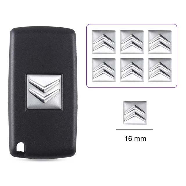 Car Remote Key Sticker Aluminum Emblem Decoration Decal For Citroen Celysee C6 C3 C5 C1 C2 C4 Aircross Picasso Cactus Berlingo
