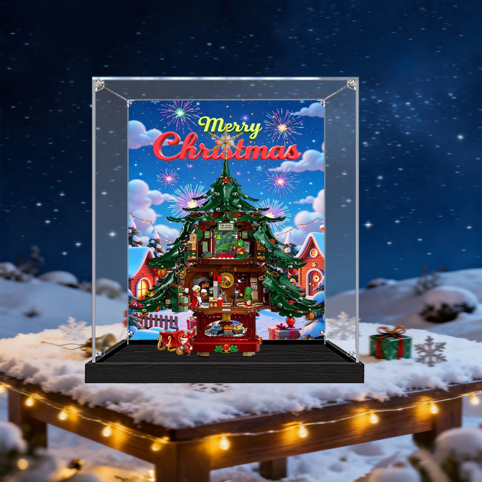 Acrylic Display case for Lego 41843 Family Christmas Tree,41843