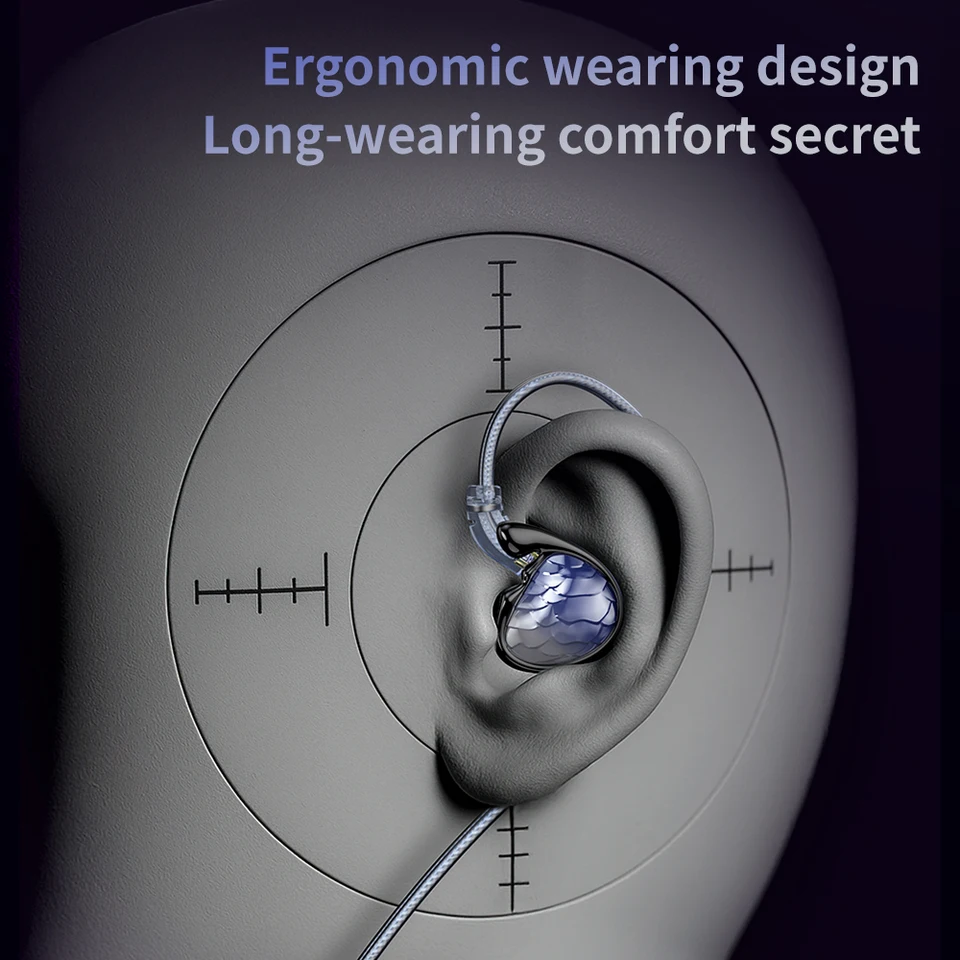 TRN Mermaid earphones 1BA+1DD+2Planar Hybrid driver Headset In-Ear