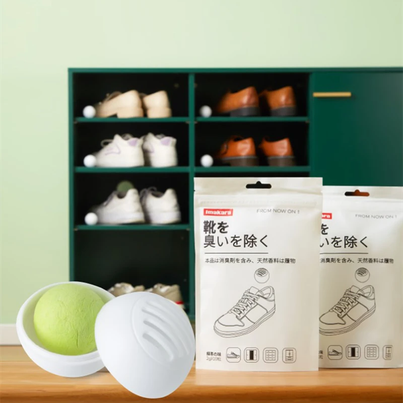 Japan Deodorizer Balls for Sneaker, Perfume Balls for Shoes, Gym Bag Locker and Cars, Neutralizing Odor Shoe Freshener