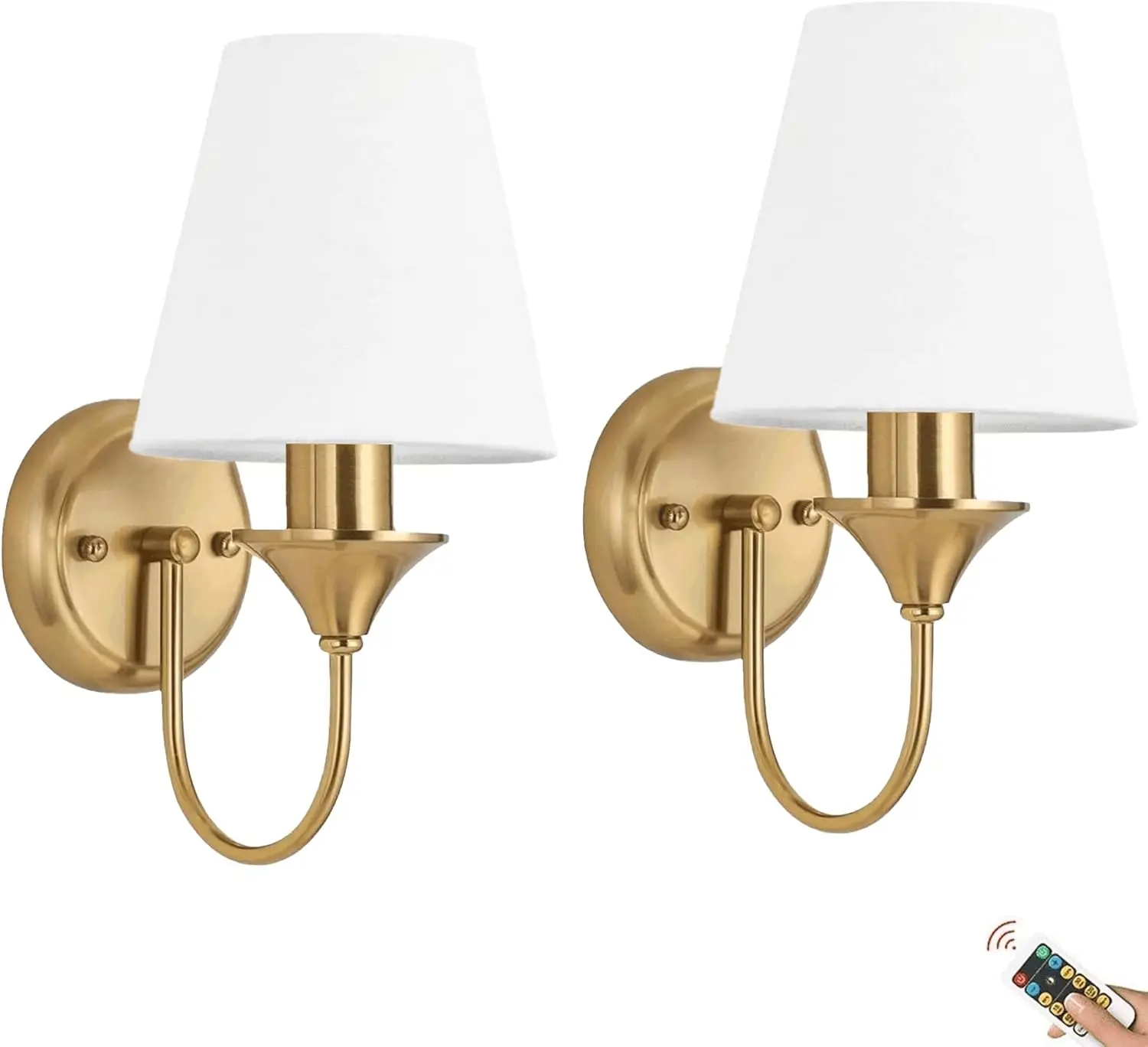 شمعدانات جدارية بنحاسية تعمل بالبطارية، مصابيح حائ...