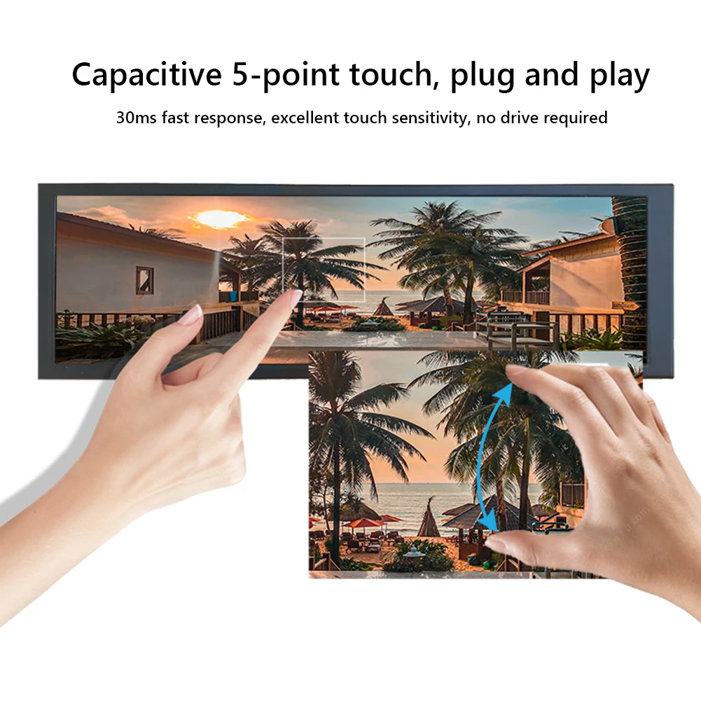 8.8 ġ IPS LCD ȭ µ ͸  Ʈ ġ , 480x1920 Ÿ C ̽,    ̿
