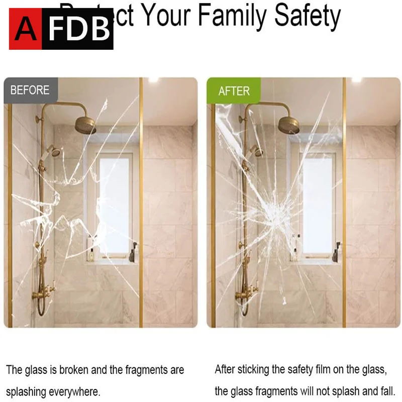 3m Transparent Safety Window Film Shock-proof Glass Protector Explosion-proof Transparent Self-adhesive Film window film