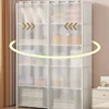 Multi-layer Storage Rack Dustproof Clothes Organizer Large Capacity Wardrobe DIY Storage Cabinet Multilayer Furniture Curtains 3
