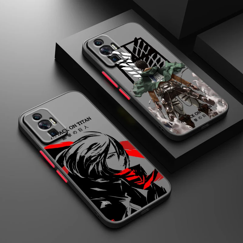 Attack On Titan Per Redmi 12C 11A 10X 10C 10A 9C Nfc 9At 9A 9T 8A 7A A2 Plus Power Custodia Per Telefono Traslucida Smerigliata