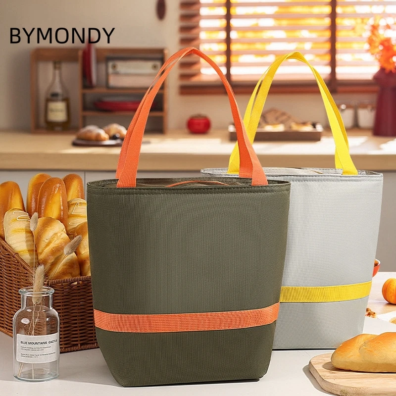 

BYMONDY Insulated Bag Lunch Boxes for Women Oxford Cloth Food Lunchbox Portable Fridge Thermal Bags Outdoor Work Picnic Tote Box