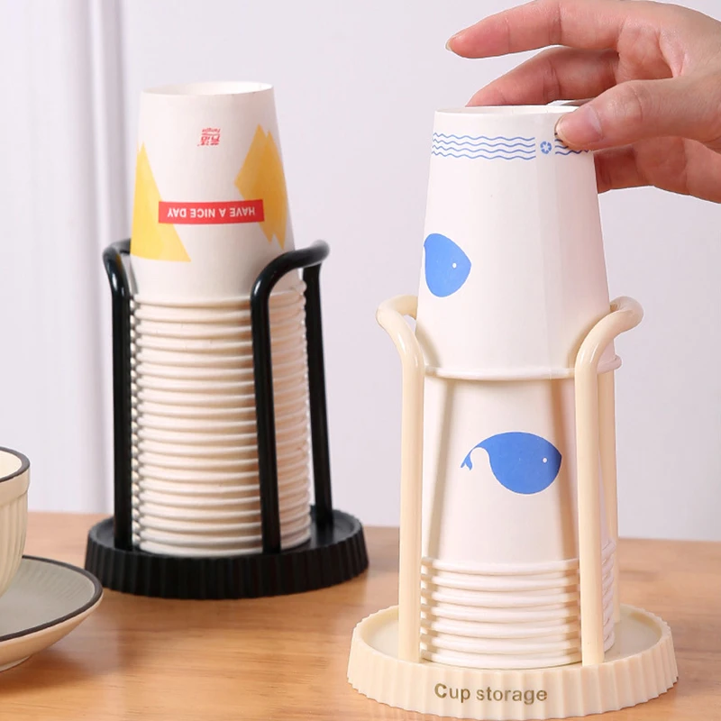 Cup Storage Holder Paper Cup Dispenser Paper Cup Storage Holder Rack Shelf Water Tea Cups Dispenser Mug Display Stand Organizer Supplies Home Organization Storage Tool